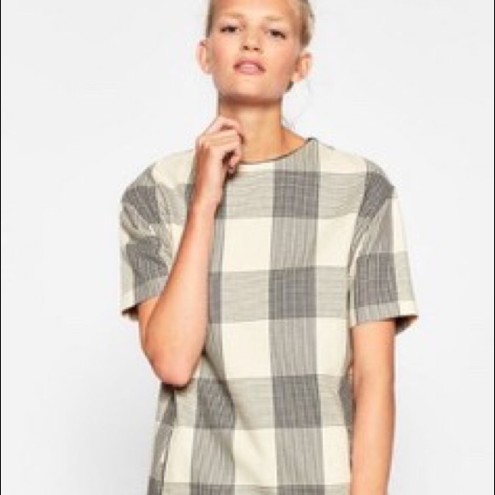 Zara NWT mini plaid dress size xsmall